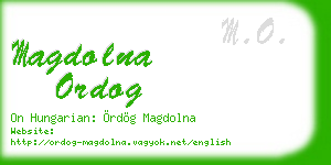 magdolna ordog business card