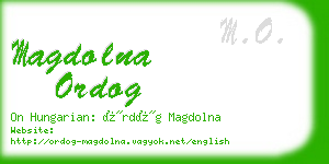 magdolna ordog business card